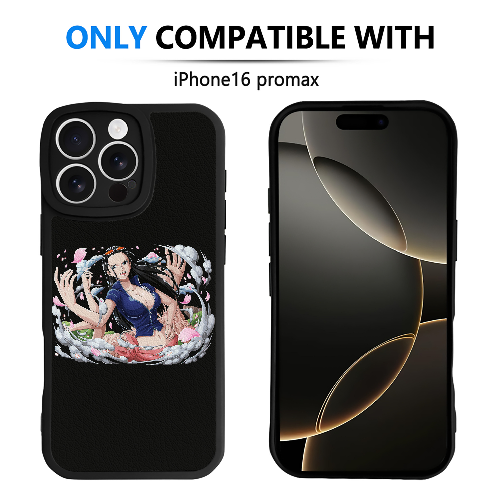 （画像用） ワンピース ニコ・ロビン ONE PIECE Nico Robin 【iPhone 16シリーズ対応】シリコンスマホケース（レザー調） 材質：シリコン